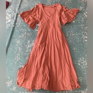 Free People pink maxi dress